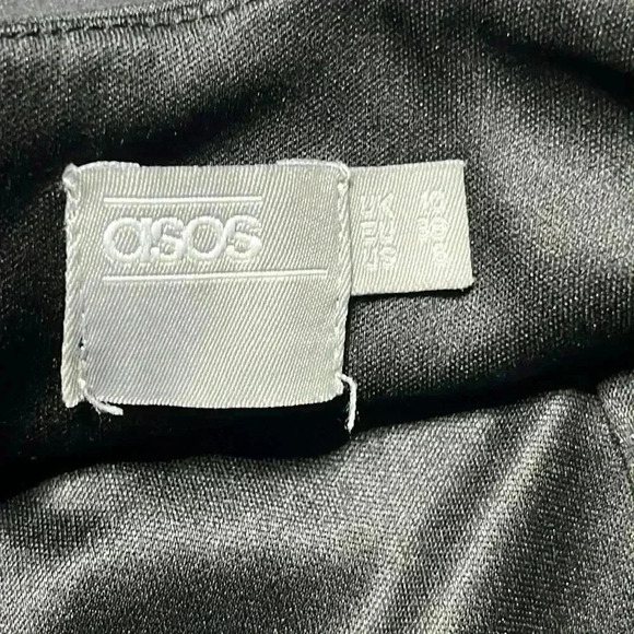 ASOS Black Asymmetric Mermaid Dress UK 10 EUR 38 US 6 - Picture 8 of 10